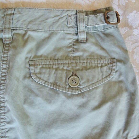 J. Crew Army Green Cargo Mini Skirt 6 (Fits M) - Picture 6 of 7